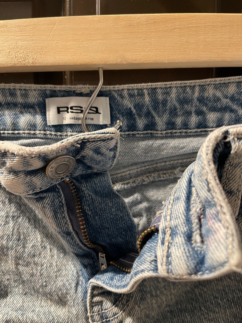 RSQ Light Blue Distressed Denim Shorts - Picture 2 of 3